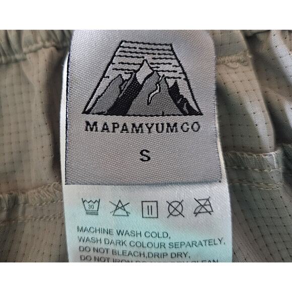 MAPAMYUMCO Women's S Pants Capri Cropped Gray Quick Dry Air Hole Tech 26 x 20 - Picture 3 of 9